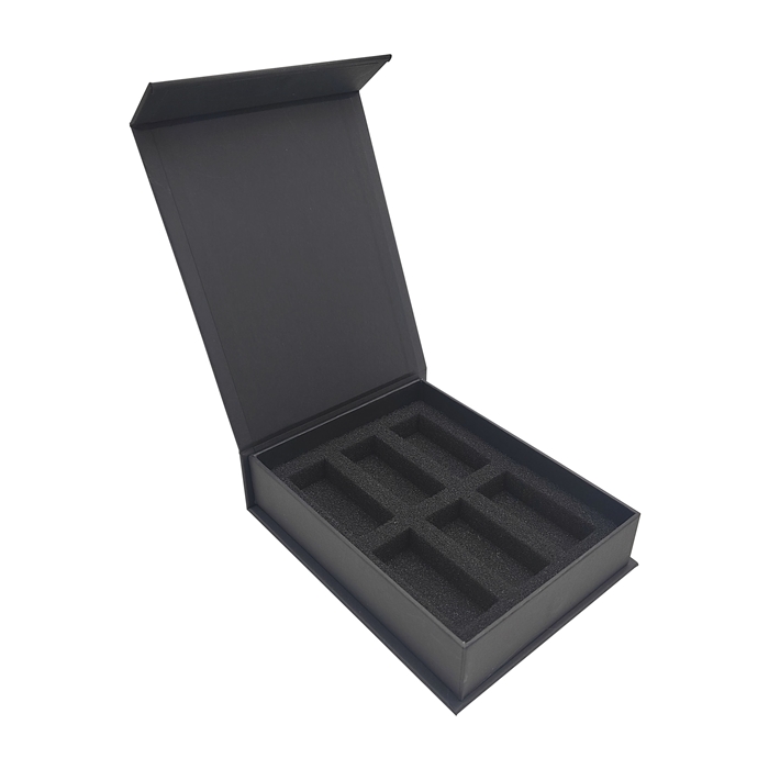 Black Magnetic box with foam