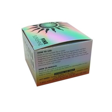 Holographic box packaging for cosmetics