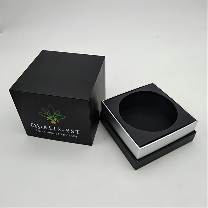 luxury black candle packaging boxes 